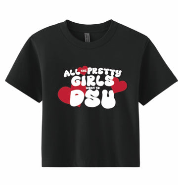 All the Pretty Girls Went to Del State Black Tee