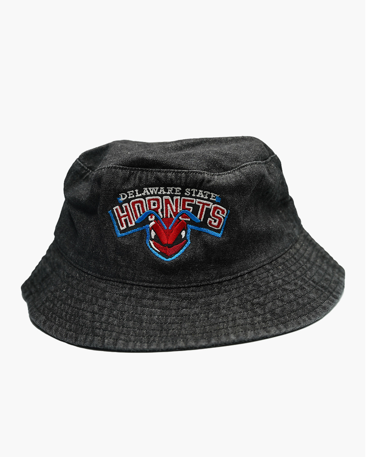 “Hornets” Black Denim Bucket Hat